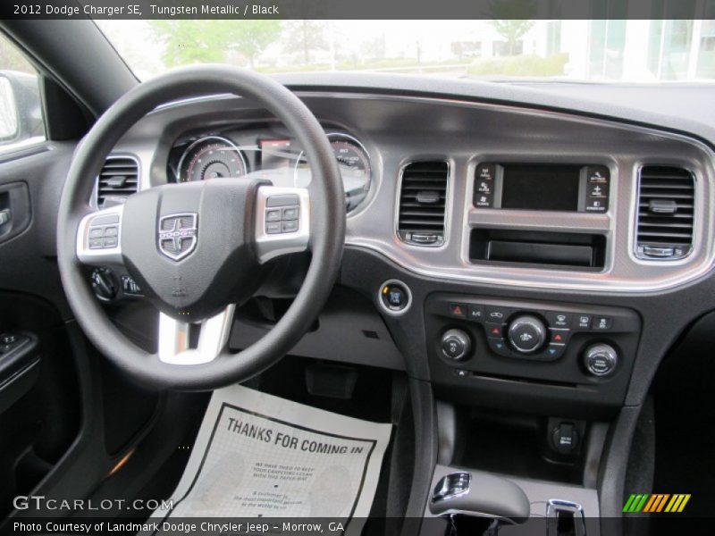 Tungsten Metallic / Black 2012 Dodge Charger SE