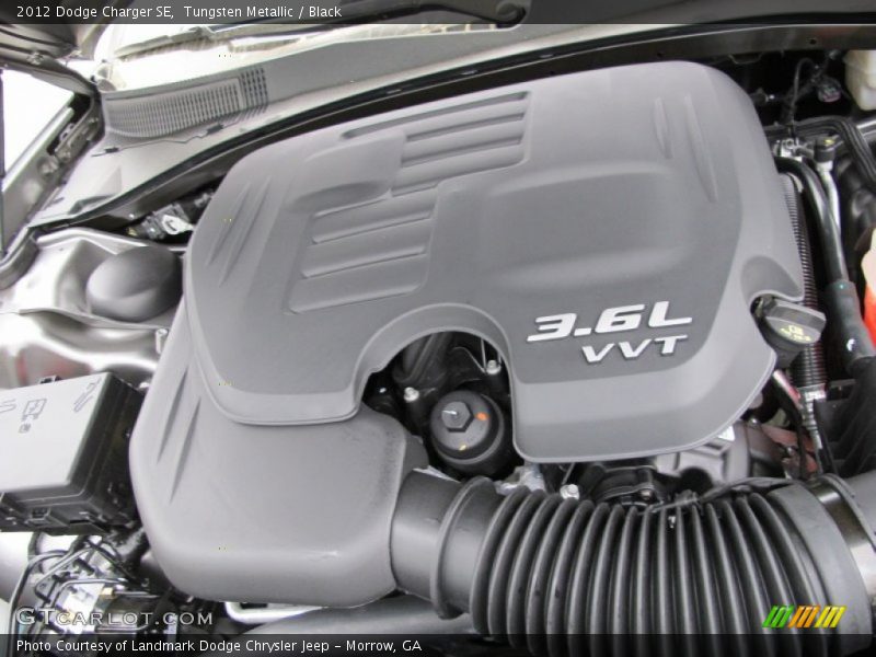 Tungsten Metallic / Black 2012 Dodge Charger SE