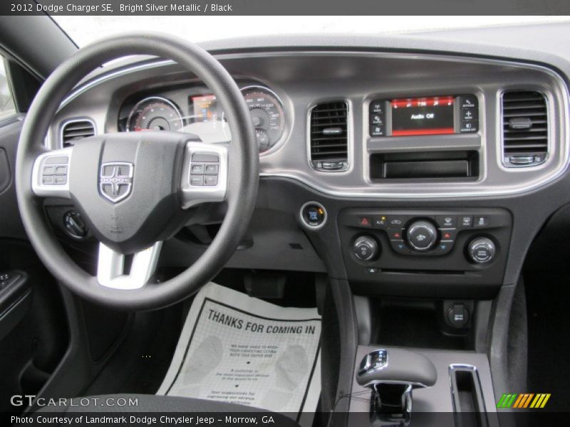 Bright Silver Metallic / Black 2012 Dodge Charger SE