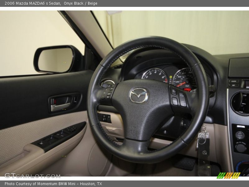 Onyx Black / Beige 2006 Mazda MAZDA6 s Sedan