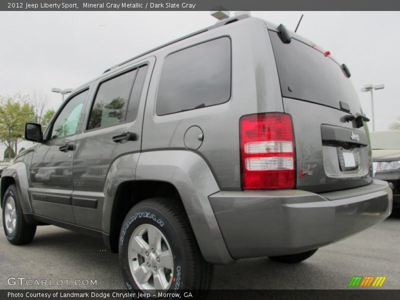 Mineral Gray Metallic / Dark Slate Gray 2012 Jeep Liberty Sport