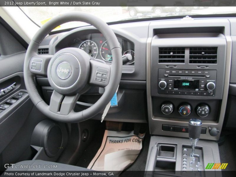 Bright White / Dark Slate Gray 2012 Jeep Liberty Sport