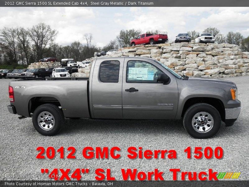 Steel Gray Metallic / Dark Titanium 2012 GMC Sierra 1500 SL Extended Cab 4x4