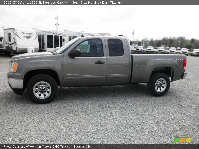 Steel Gray Metallic / Dark Titanium 2012 GMC Sierra 1500 SL Extended Cab 4x4