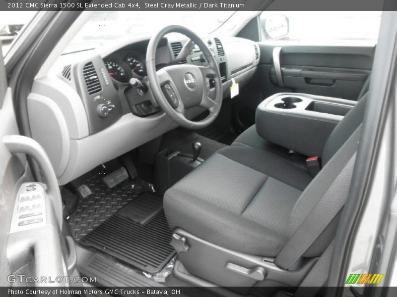 Steel Gray Metallic / Dark Titanium 2012 GMC Sierra 1500 SL Extended Cab 4x4
