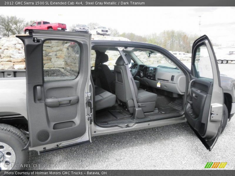 Steel Gray Metallic / Dark Titanium 2012 GMC Sierra 1500 SL Extended Cab 4x4