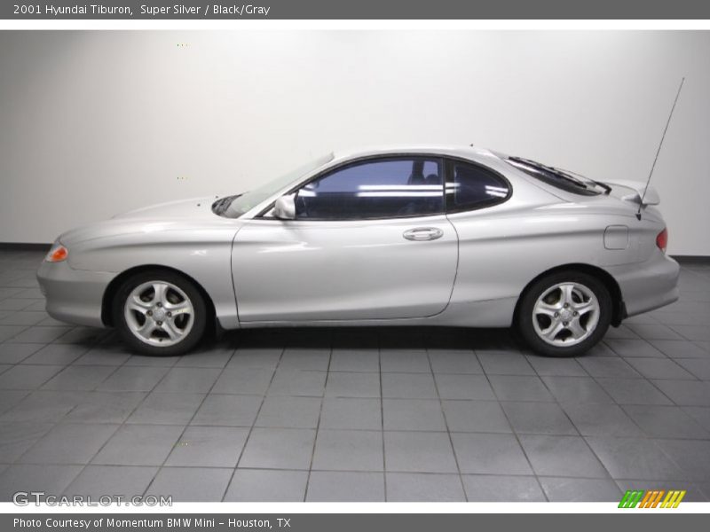 Super Silver / Black/Gray 2001 Hyundai Tiburon