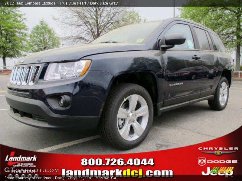 True Blue Pearl / Dark Slate Gray 2012 Jeep Compass Latitude