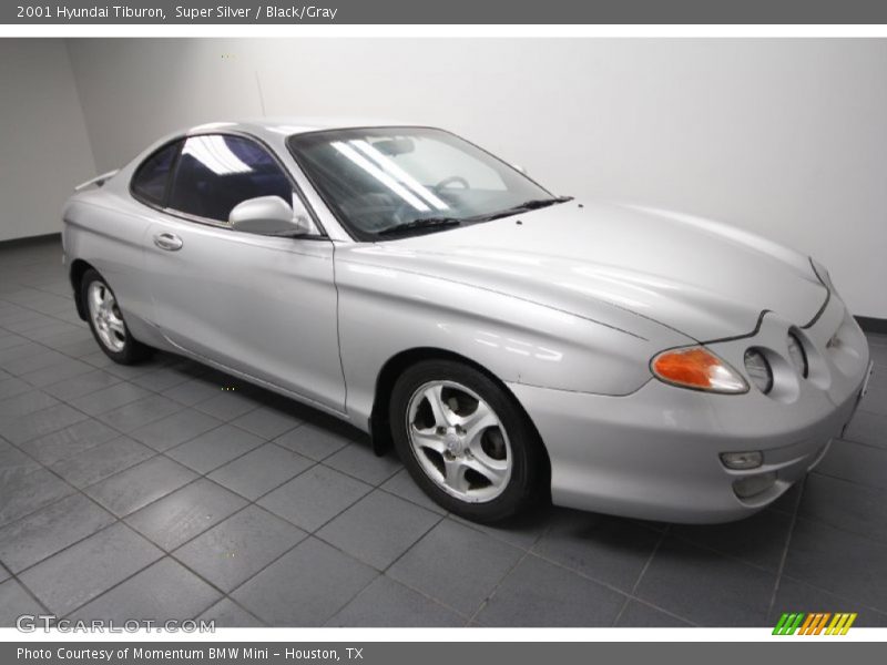 Super Silver / Black/Gray 2001 Hyundai Tiburon