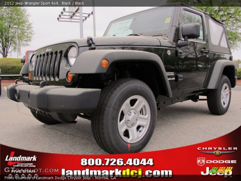 Black / Black 2012 Jeep Wrangler Sport 4x4