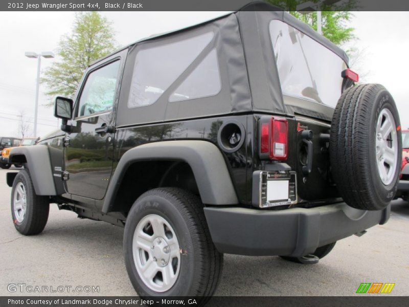 Black / Black 2012 Jeep Wrangler Sport 4x4
