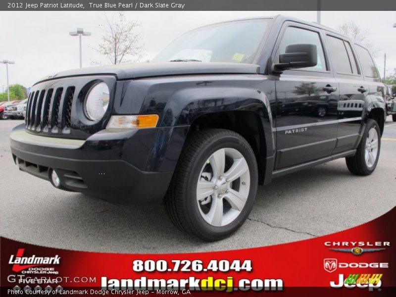 True Blue Pearl / Dark Slate Gray 2012 Jeep Patriot Latitude