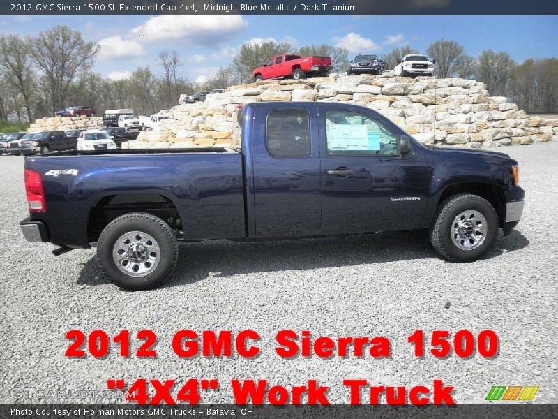 Midnight Blue Metallic / Dark Titanium 2012 GMC Sierra 1500 SL Extended Cab 4x4