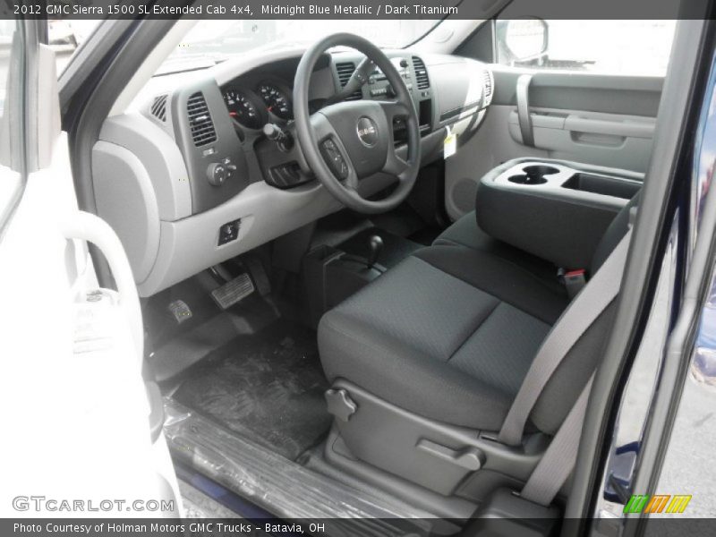 Midnight Blue Metallic / Dark Titanium 2012 GMC Sierra 1500 SL Extended Cab 4x4