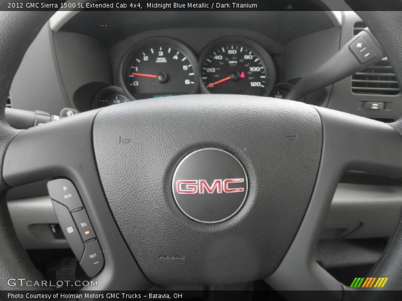 Midnight Blue Metallic / Dark Titanium 2012 GMC Sierra 1500 SL Extended Cab 4x4