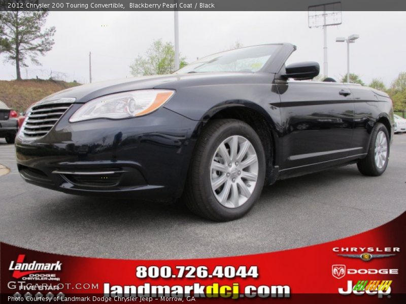 Blackberry Pearl Coat / Black 2012 Chrysler 200 Touring Convertible
