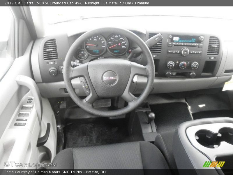 Midnight Blue Metallic / Dark Titanium 2012 GMC Sierra 1500 SL Extended Cab 4x4