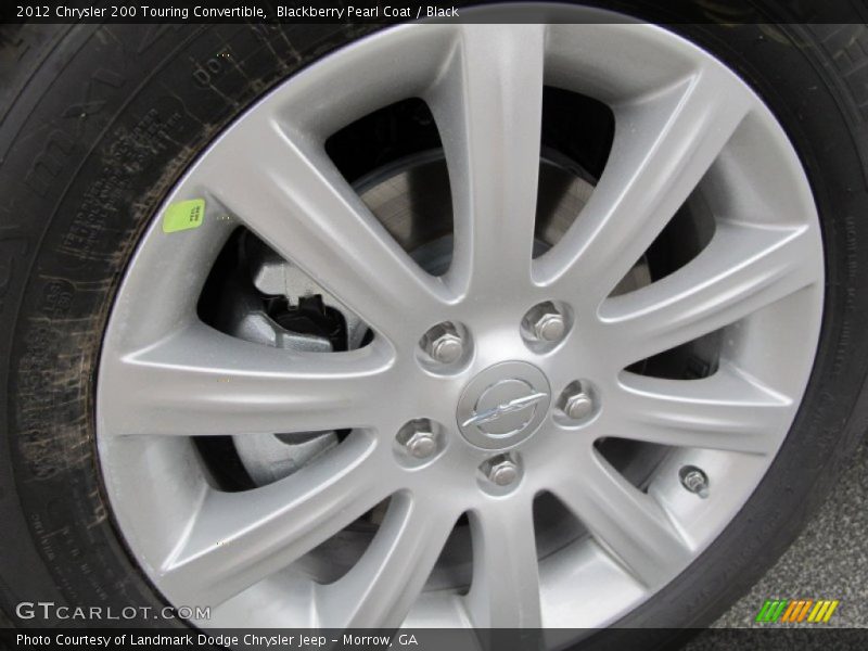 Blackberry Pearl Coat / Black 2012 Chrysler 200 Touring Convertible