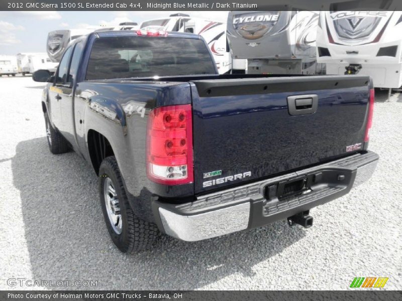 Midnight Blue Metallic / Dark Titanium 2012 GMC Sierra 1500 SL Extended Cab 4x4