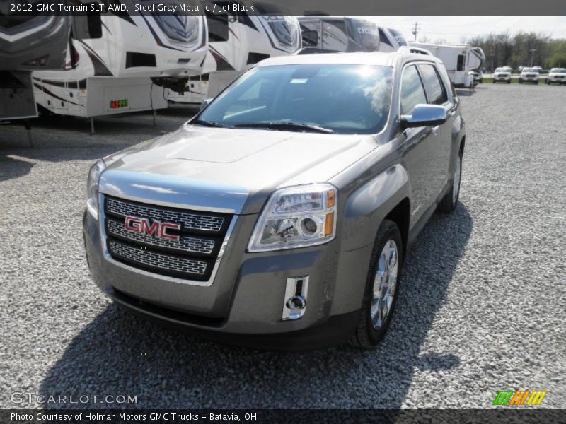 Steel Gray Metallic / Jet Black 2012 GMC Terrain SLT AWD