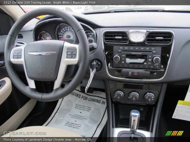 Bright White / Black/Light Frost 2012 Chrysler 200 Touring Sedan