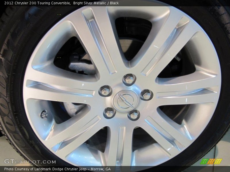 Bright Silver Metallic / Black 2012 Chrysler 200 Touring Convertible
