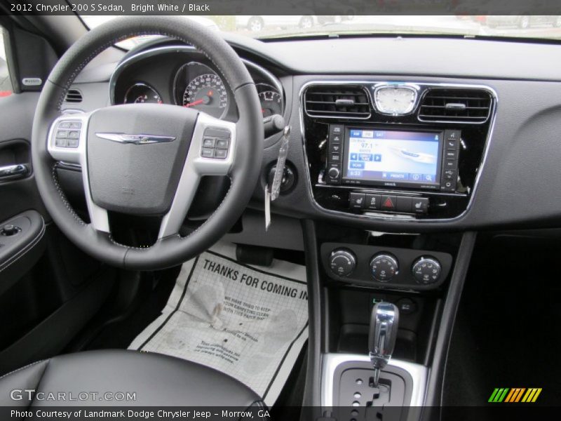Bright White / Black 2012 Chrysler 200 S Sedan