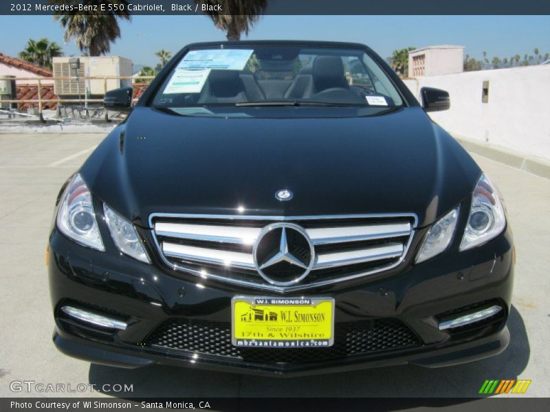Black / Black 2012 Mercedes-Benz E 550 Cabriolet
