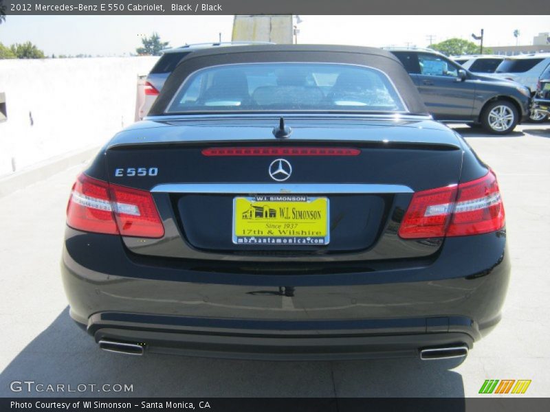 Black / Black 2012 Mercedes-Benz E 550 Cabriolet