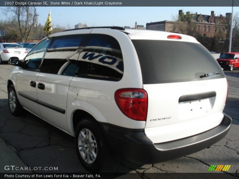 Stone White / Dark Khaki/Light Graystone 2007 Dodge Caravan SE