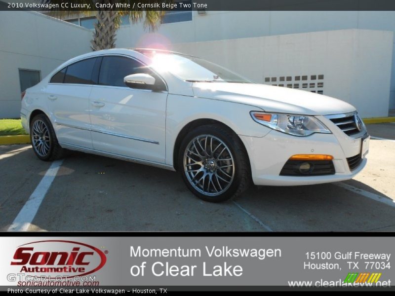 Candy White / Cornsilk Beige Two Tone 2010 Volkswagen CC Luxury