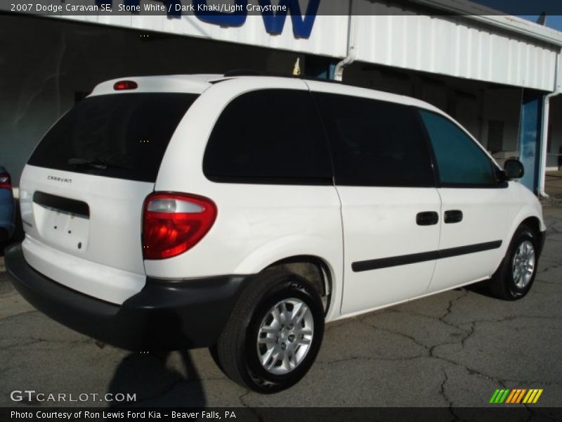 Stone White / Dark Khaki/Light Graystone 2007 Dodge Caravan SE