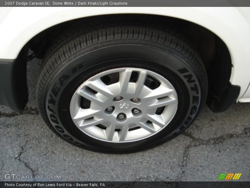 Stone White / Dark Khaki/Light Graystone 2007 Dodge Caravan SE