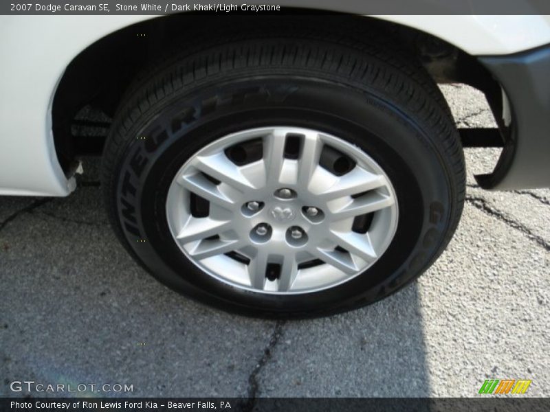 Stone White / Dark Khaki/Light Graystone 2007 Dodge Caravan SE