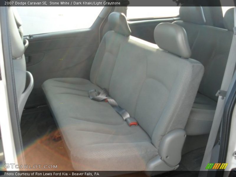 Stone White / Dark Khaki/Light Graystone 2007 Dodge Caravan SE