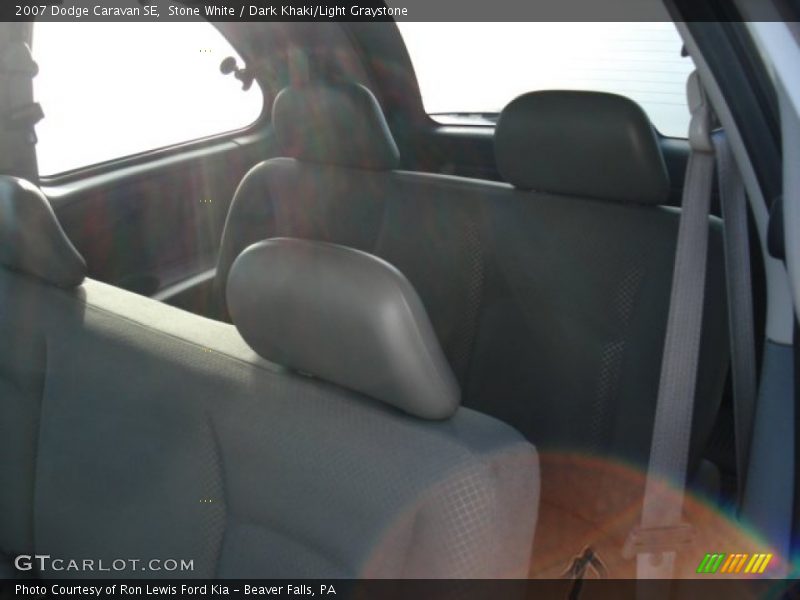 Stone White / Dark Khaki/Light Graystone 2007 Dodge Caravan SE
