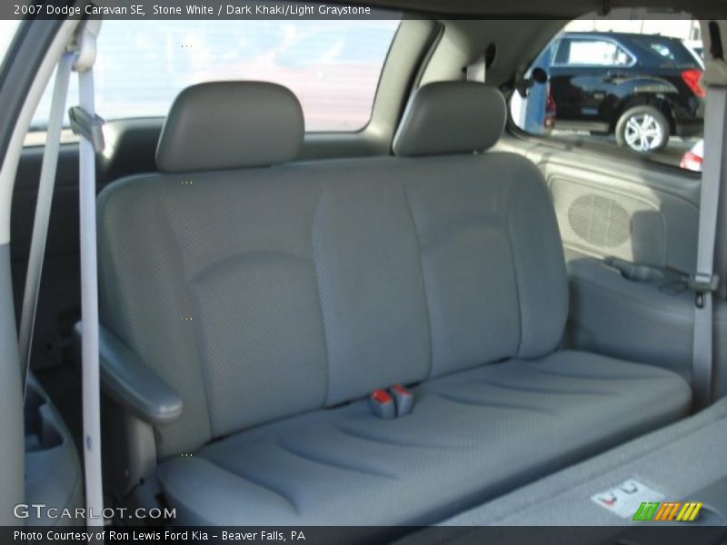 Stone White / Dark Khaki/Light Graystone 2007 Dodge Caravan SE