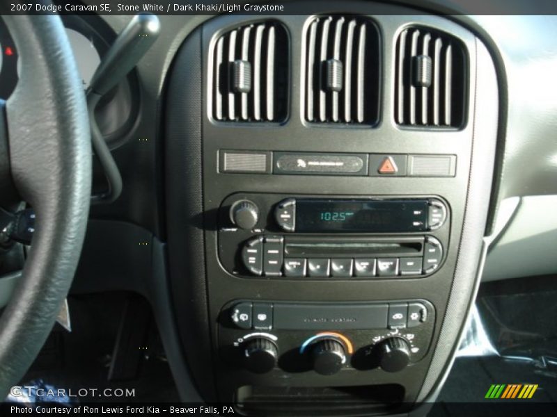 Stone White / Dark Khaki/Light Graystone 2007 Dodge Caravan SE