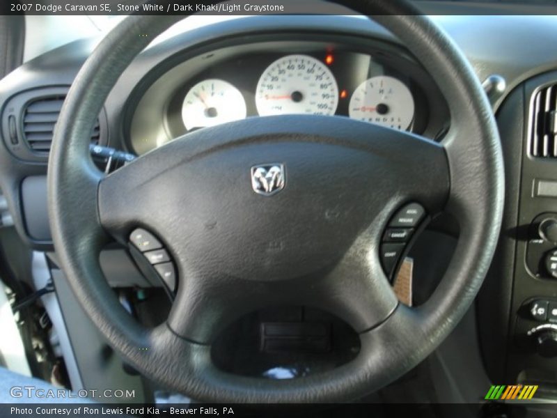 Stone White / Dark Khaki/Light Graystone 2007 Dodge Caravan SE