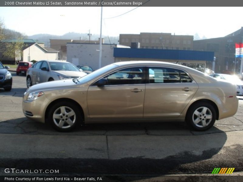Sandstone Metallic / Cocoa/Cashmere Beige 2008 Chevrolet Malibu LS Sedan