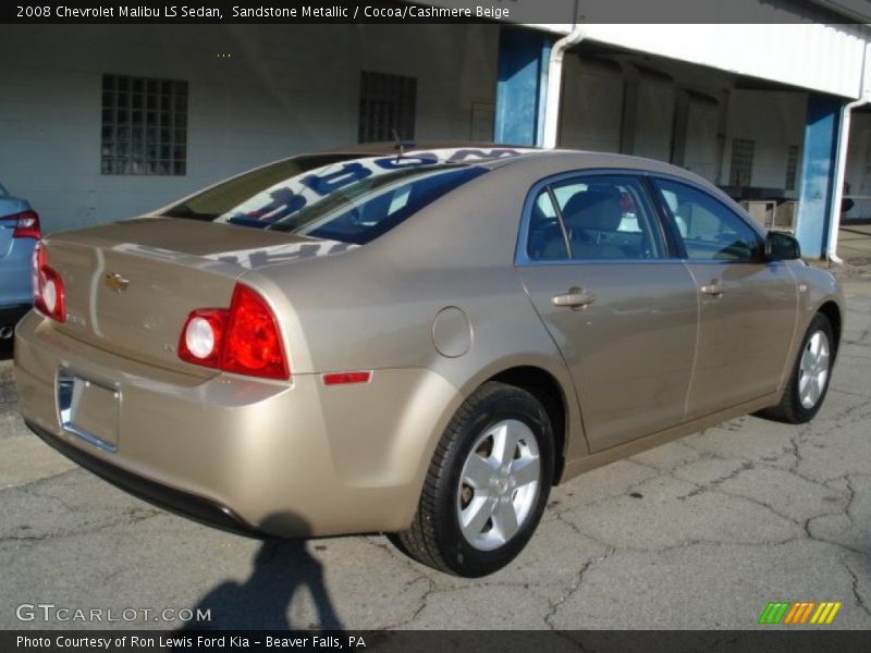 Sandstone Metallic / Cocoa/Cashmere Beige 2008 Chevrolet Malibu LS Sedan