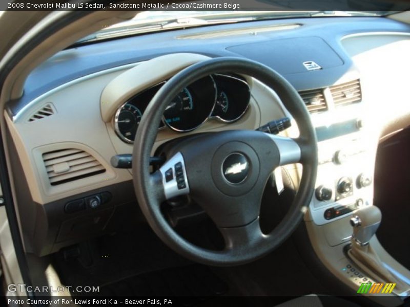 Sandstone Metallic / Cocoa/Cashmere Beige 2008 Chevrolet Malibu LS Sedan