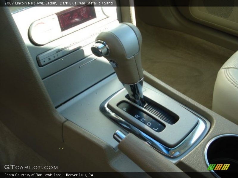 Dark Blue Pearl Metallic / Sand 2007 Lincoln MKZ AWD Sedan