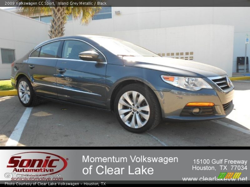 Island Grey Metallic / Black 2009 Volkswagen CC Sport