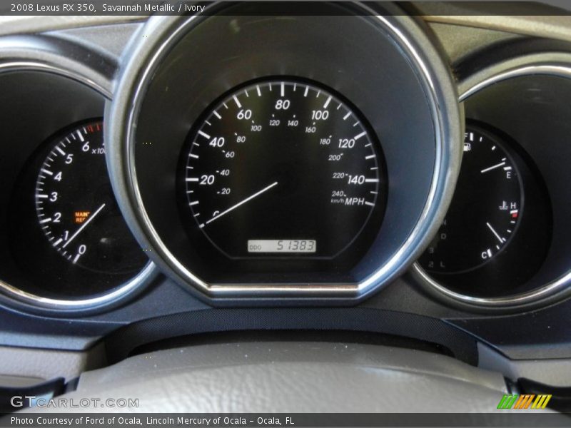  2008 RX 350 350 Gauges