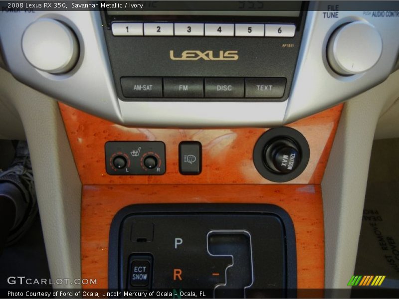 Controls of 2008 RX 350