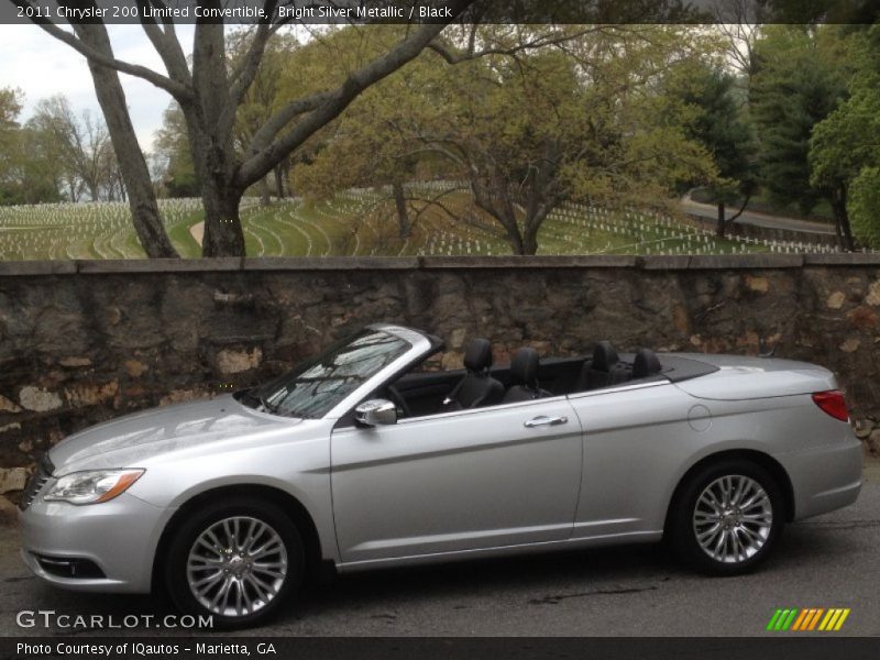 Bright Silver Metallic / Black 2011 Chrysler 200 Limited Convertible