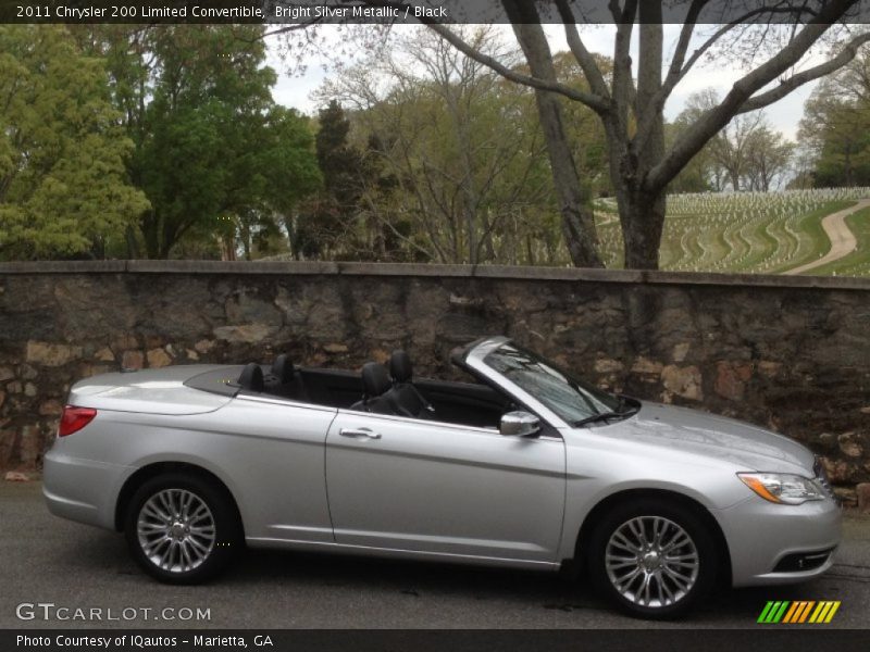 Bright Silver Metallic / Black 2011 Chrysler 200 Limited Convertible