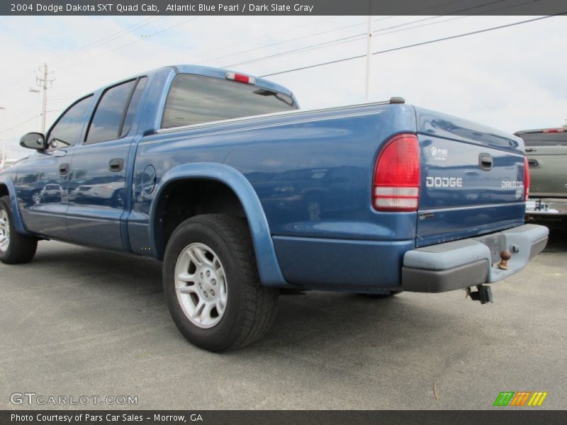 Atlantic Blue Pearl / Dark Slate Gray 2004 Dodge Dakota SXT Quad Cab