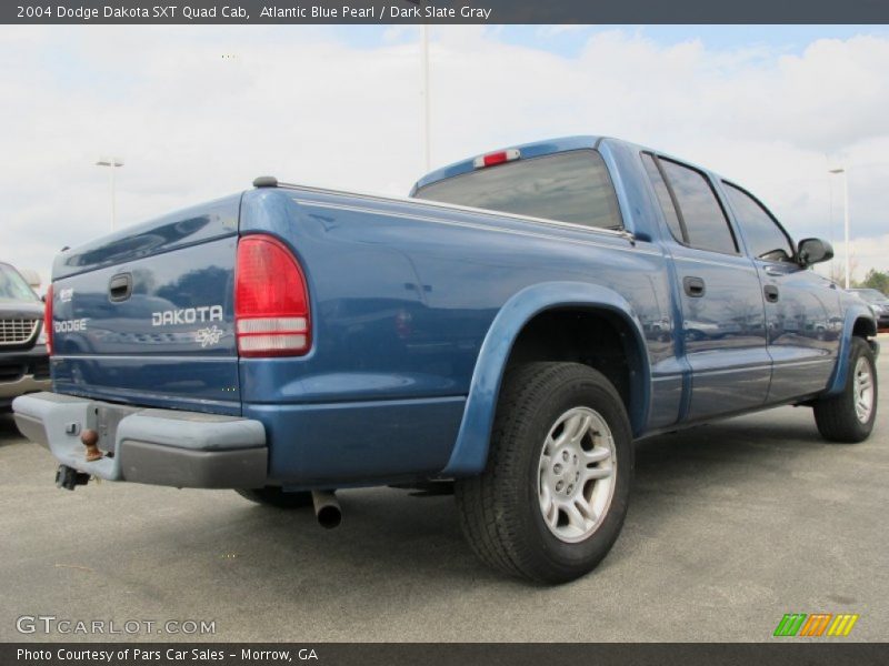 Atlantic Blue Pearl / Dark Slate Gray 2004 Dodge Dakota SXT Quad Cab